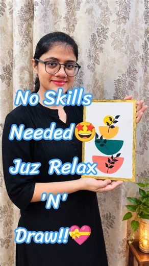 No Skills Needed?🤩Try This #bohoart Easy #abstractart For Beginners💝#art #paintingtutorial #diy✨🖼️