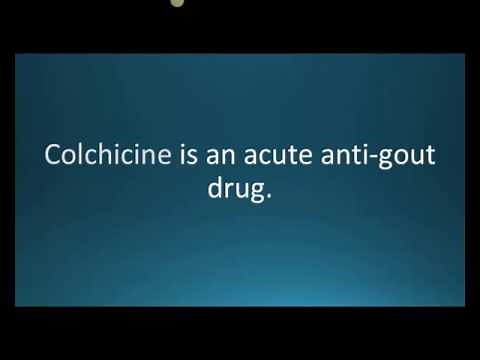 How to pronounce colchicine (Colcrys) (Memorizing Pharmacology Flashcard)