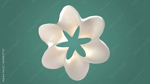 Abstract 3d shape star against green gradient back 4k