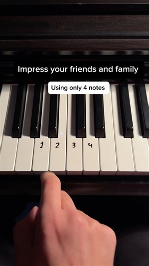Using only 4 notes 🎵#piano #tutorial #piano #pianolessons #trythis