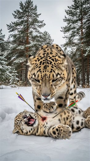 1.1M views · 20K reactions | Unbelievable trust! A wild leopard's desperate plea to a human to save her dying cub! This video was produced by Network Media and Blue-X Studio | The Imaginary Art Exhibit | Facebook