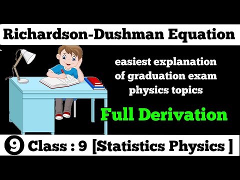 Richardson Dushman Equation || Themoionic Emission || Free Electron Model || STATISTICAL PHYSICS
