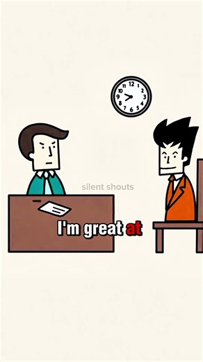 Job interview animation fun. #animation #funnyinterview #englishcomedy #memes