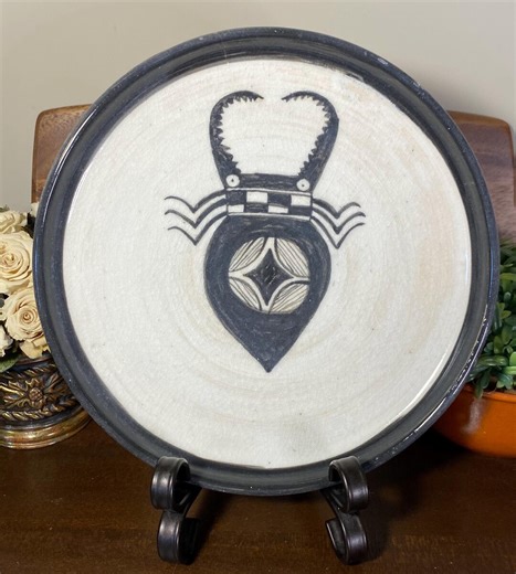 Hopi Pottery Plate by Nancy Fairbanks 1988 - Native American Tewa Art - Traditional Beetle Motif - First Mesa Arizona - Signed Collectible - Etsy