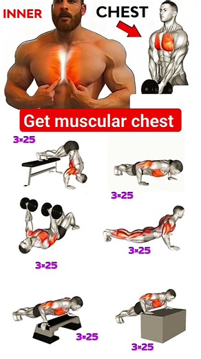 Inner Chest Workout 🏋💪||Chest Workout||
