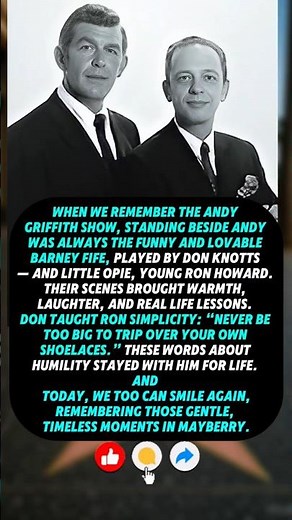 Gentle Lessons from Mayberry: Barney Fife & Little Opie ❤️