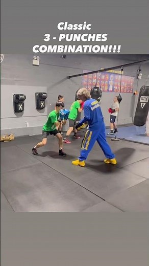Classic 3-Punch Boxing Combination with Coach Mike!!! #shorts