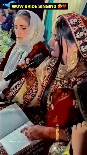 Kashmiri Bride Singing on her wedding😱