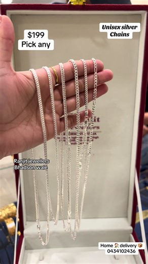 Discover Limited Edition Silver Chains at Ranjit Jewellers