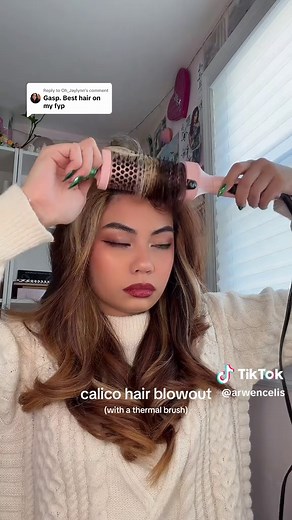 Stunning Calico Hair Blowout Tutorial