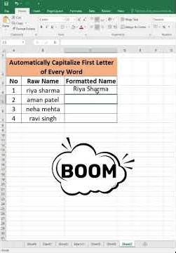 "Excel Automatically Capitalizes Every Word! 😍 | Smart Excel Trick You Must Try"