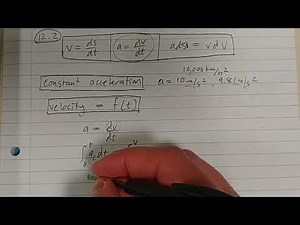 Chap 12.2 Constant acceleration equations