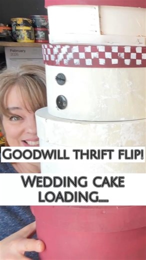 I made a wedding cake card box! See full video @GoodwillGreaterMC