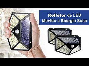 Refletor Solar 100 Leds Com Sensor de Presença | Economia de Energia e Fácil Instalação, 100% Solar.