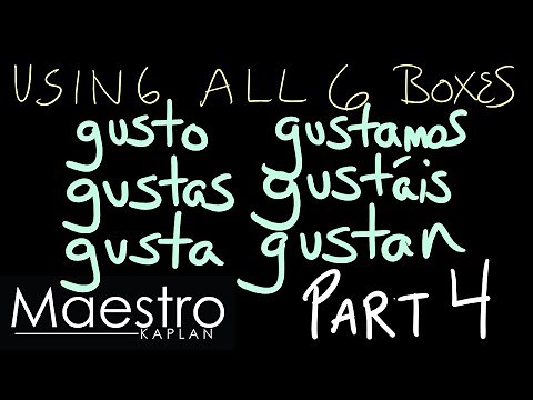 An Advanced lesson on GUSTAR in Spanish (using all boxes)