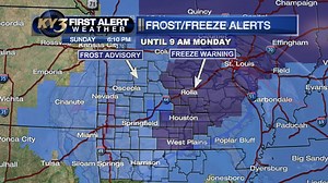 Cold numbers tonight mean frost advisories & freeze warnings through Monday morning. See how cold it will get tonight and how quickly we'll warm up for Monday afternoon. | KY3
