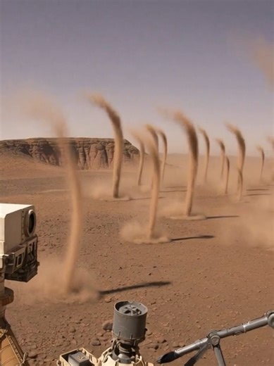 Extraños mini tornados en Marte captados por el explorador curiosity #marte #planetarojo #trendingvideo #curiosity