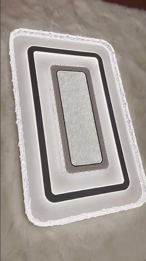 Modern LED Ceiling Light for Living Room | Layered Rectangular Design