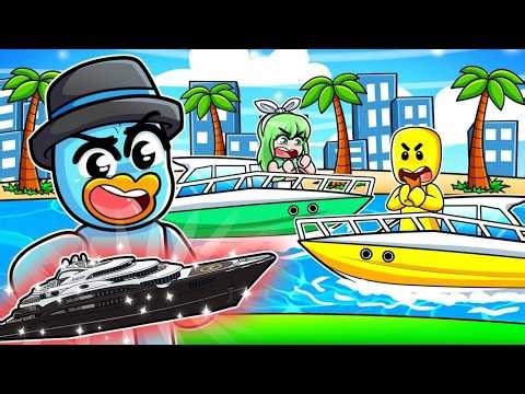 I pretended to be a noob, then I used the NEW YACHT in Driving Empire!