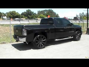 877-544-8473 26" Inch DUB Shot Calla Machine Black Wheels 2009 Chevy Silverado Rims Free Shipping