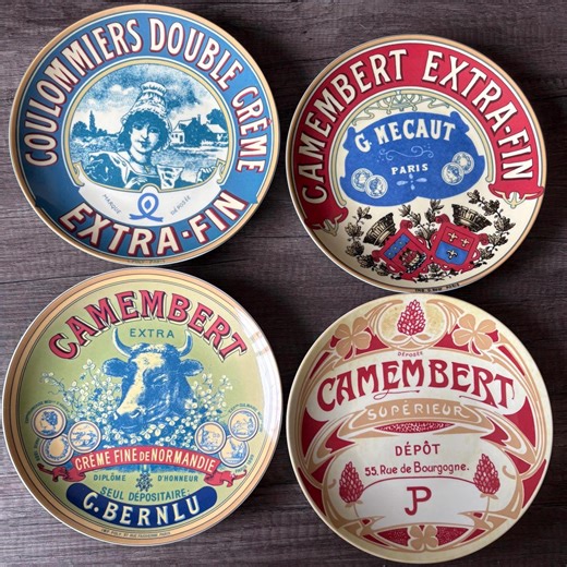 BIA Cordon Bleu French Cheese Label Plates Set (4), Bistro Kitchen Decor - Etsy Canada