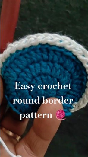 crochet round border pattern 🧶|beginners friendly||#crochet#trending#ytshorts #shorts#relatable