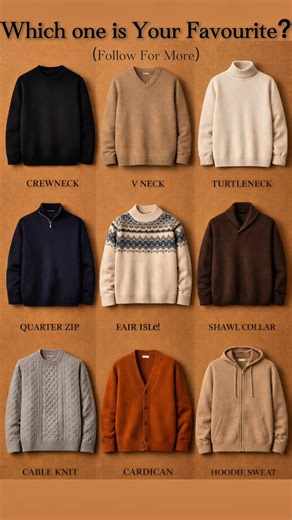 TYPES OF SWEATER!!!