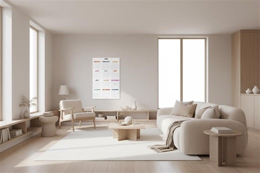 2026 Customizable Wall Calendar Planner | X-large Poster | Year at A Glance | Minimalist Large Annual Planner | Minimalist Wall Calendar - Etsy Canada