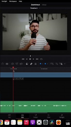 how to ZOOM IN and OUT effect in DaVinci Resolve tutorial