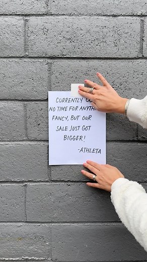 ATHLETA on Instagram: "📝 Left you a note: Our Semi-Annual Sale just got bigger with 30% off everything plus up to 70% off sale. 🛍️ Hit the link in bio or head to your local Athleta. #PowerOfShe"