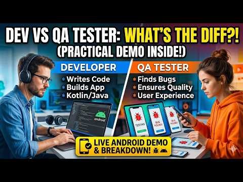 Software Developer vs. QA Tester Explained | Practical Approach | Android App Demo #trending