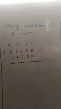 Binary addition(3 rows)