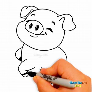 Easy and simple drawing ideas for beginners! 🐴🐷 This step-by-step drawing tutorial for kids will show you how to draw a cute donkey and a pig. 🥰 #drawing #draw #howtodraw #learntodraw #sketch #sketchbook #coloringpage #cartoon #viral #dibujo #beautiful #fbviral #donkey #pig | Hamdego Art