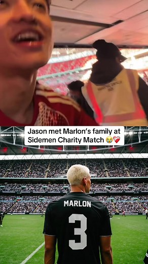 Jason met Marlon’s family at Sidemen Charity Match 😭❤️‍🩹 #marlon #jasontheween #fyp