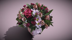 Pink and Red Flower Arrangement - Buy Royalty Free 3D model by ஜCIHIRISஜ (@crazy4creativity)