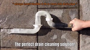 3 Pack Drain Bladder Kit, Rubber Drain Cleaning Bladder Fits 1”–6” Pipes, Unclogger for Sinks, Showers, Bathtubs, Pools, Main Drains & Outdoor Sewer Lines