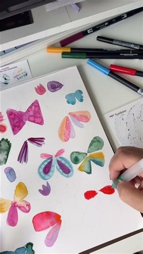 Watercoloring with Dual Brush Pens