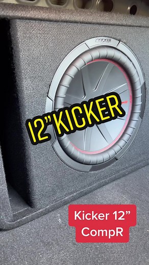 Kicker 12” Comp R #basshead #bassheadsoftiktok #bassheadchallenge #caraudiosystem #caraudioaddicts