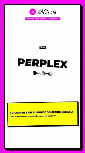 Learn English: What is Perplex? | Vocabulary Shorts