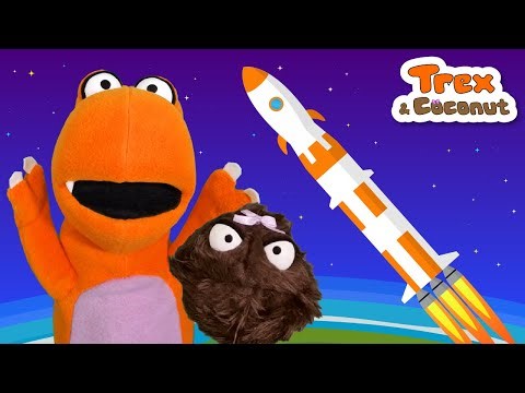 Space Rocket Adventure 🚀 + More Episodes! | Kids’ Songs | Dinosaur Puppet Show | Trex and Coconut