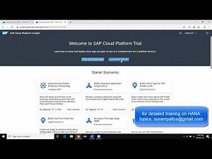 SAP Cloud platform CF environment - Get started with Trial