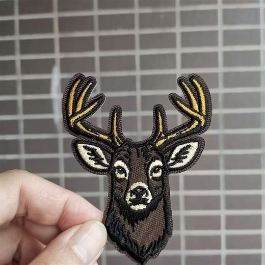 Deer Head Embroidered Fabric Patch • for Clothing Additions, Hats, Shoes, and Box Decoration • Suitable for Ironing - Etsy