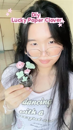 DIY Lucky paper clover 🍀✨#diy