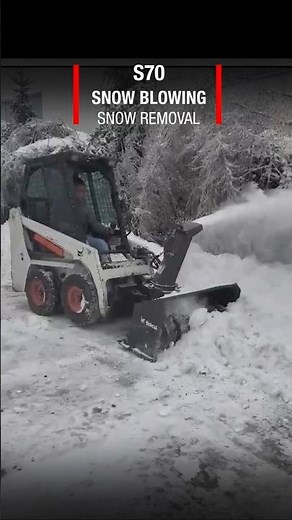 S70 Snow Blowing #bobcat #skidsteerloader #s70 #bobcatchallenge #snowblower #snowremoval