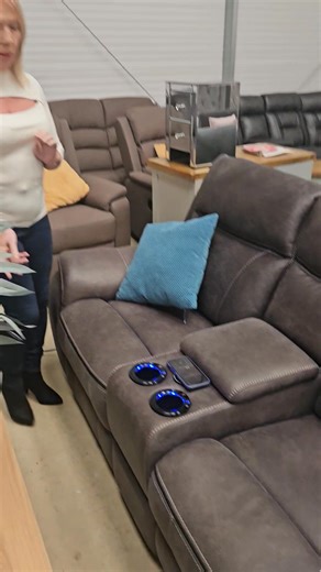 6.8K views · 97 shares | Brand New Power Recliner 3&2 with built in bluetooth speaker £2200 冀 Now avaliable to view in the unit  Elizabeth's Sofa and Mattress Outlet Unit4 the meadows Alms close Huntingdon Cambs Pe296ef 07878 462064 | Julie Turner | Facebook