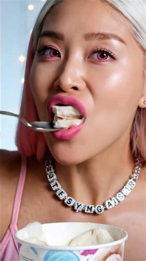 ASMR Ice Cream Sandwich cold bite Satisfying