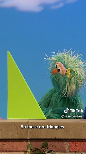 Can we try an easier shape next time, Rosita? #SesameStreet #Rosita #Grover #Triangle