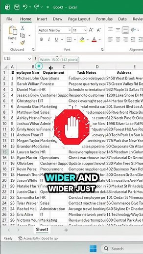 Autofit columns and rows in excel #excel #exceltips #exceltutorial