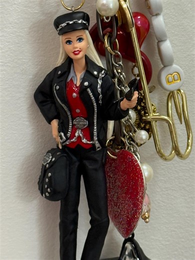 Harley-davidson Barbie Charm | Vintage Hallmark Biker Doll Journal Accessory - Etsy