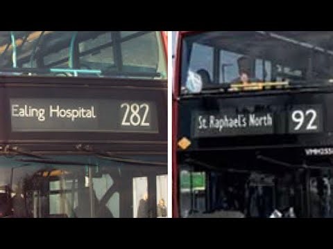 92 and 282 at Ealing hospital routes 70 on diversion